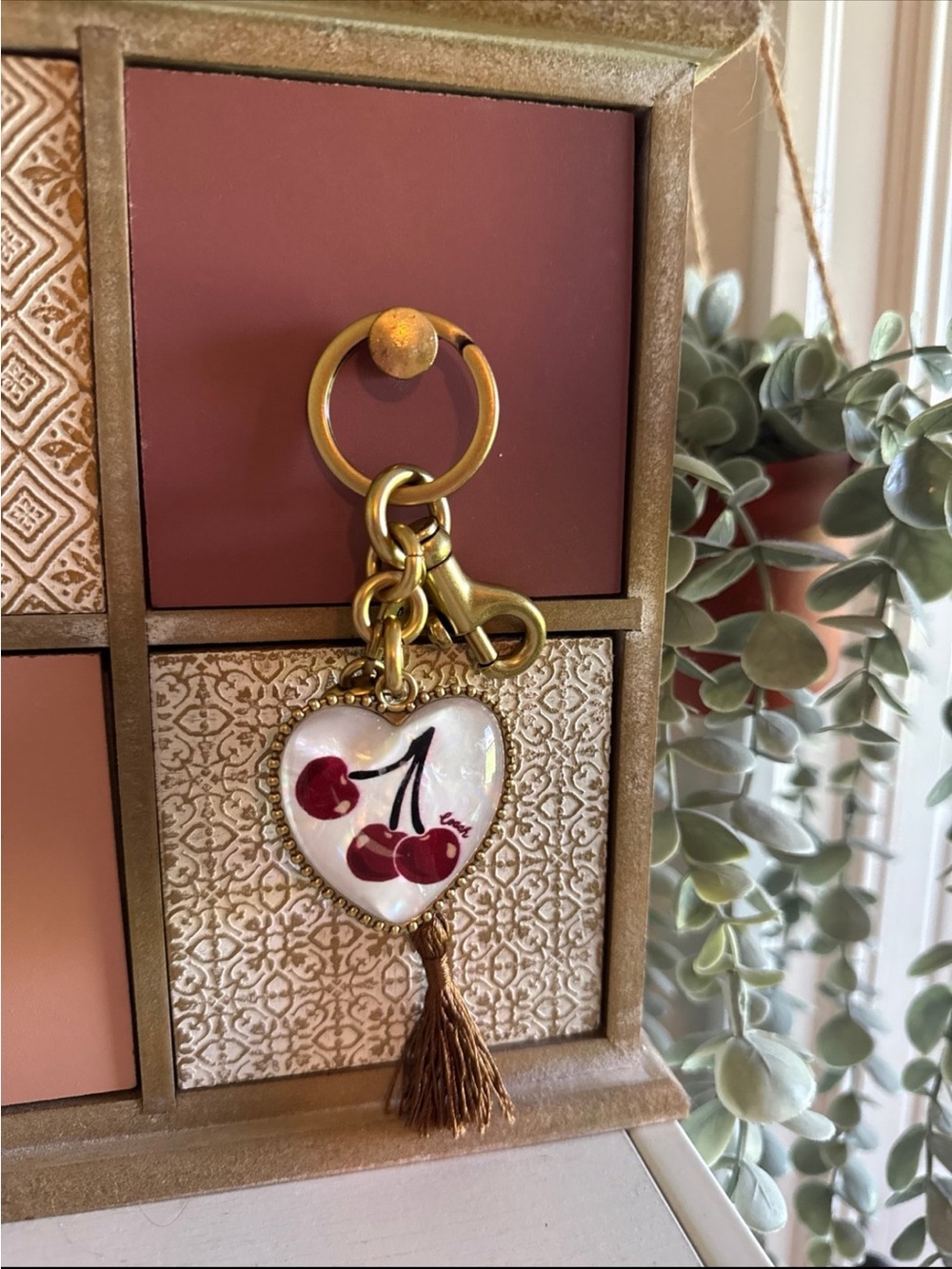 Coach Cherry Heart Charm / Key Chain